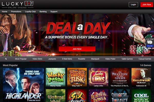 Lucky247 NZ casino home