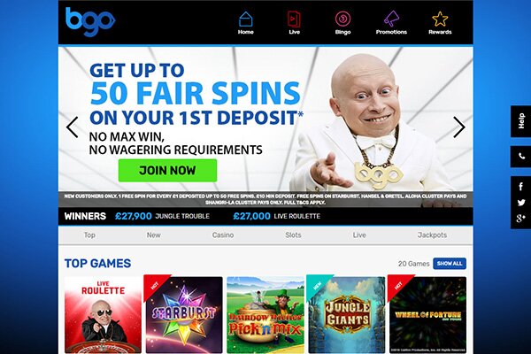 BGO Casino NZ Home